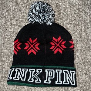 Pink Victoria’s Secret beanie